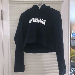 black Gymshark cropped hoodie